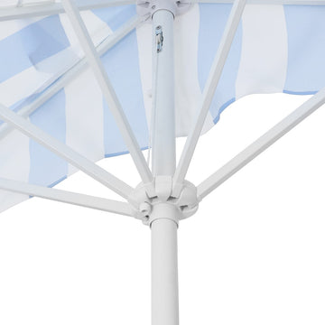 Beverly 9 ft. Designer Classic Scalloped Fringe Half Market Patio Umbrella